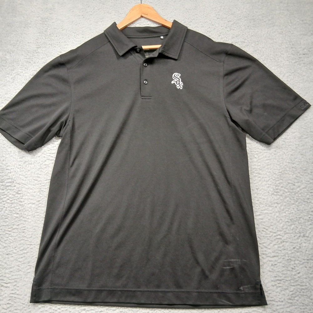 Chicago White Sox Cutter & Buck Men's XLT Black‎ Performance Golf Polo Shirt